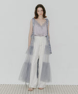 【予約】レースモチーフマットサテンキャミ