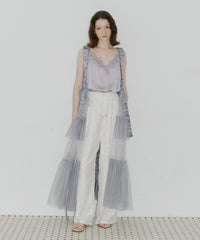 【予約】レースモチーフマットサテンキャミ