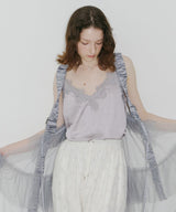 【予約】レースモチーフマットサテンキャミ