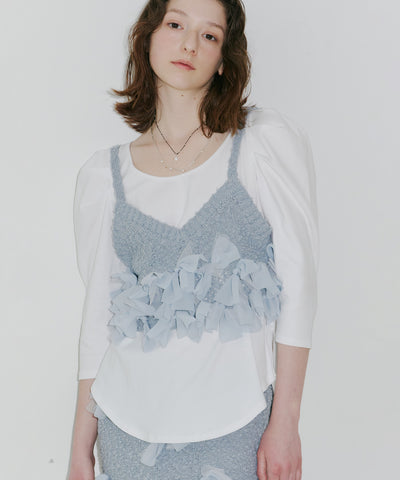 【予約10%OFF】【J1U by LA BELLE ETUDE】メニーリボンニットビスチェⅡ