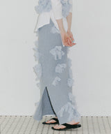 【予約10%OFF】【J1U by LA BELLE ETUDE】メニーリボンニットIラインスカートⅡ