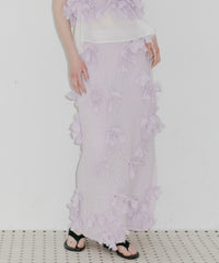 【予約10%OFF】【J1U by LA BELLE ETUDE】メニーリボンニットIラインスカートⅡ