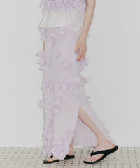 【予約10%OFF】【J1U by LA BELLE ETUDE】メニーリボンニットIラインスカートⅡ