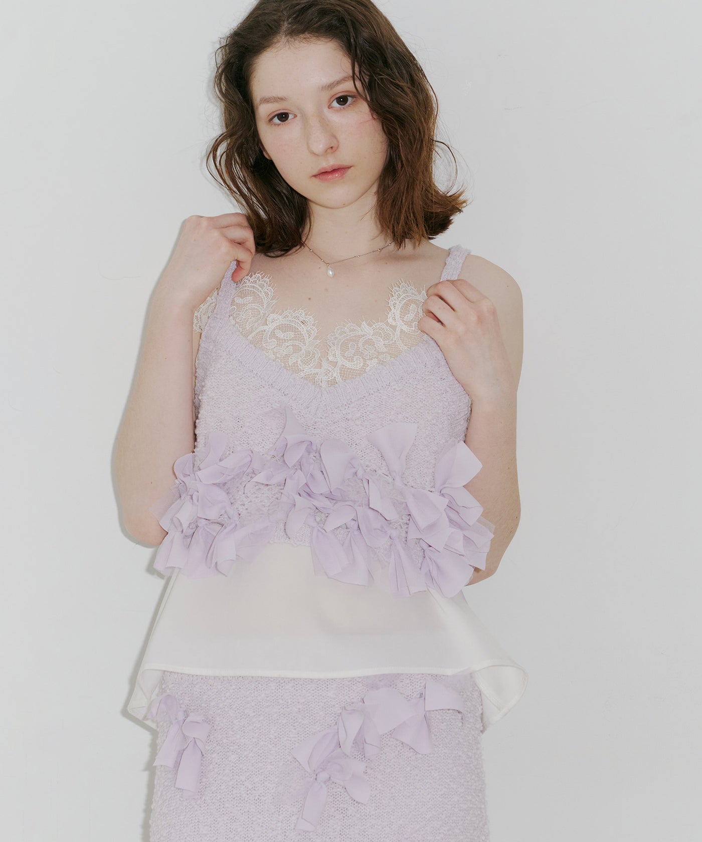J1U by LA BELLE ETUDE】メニーリボンニットビスチェⅢ – LA BELLE