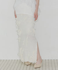 【予約10%OFF】【J1U by LA BELLE ETUDE】メニーリボンニットIラインスカートⅡ