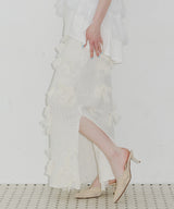 【予約10%OFF】【J1U by LA BELLE ETUDE】メニーリボンニットIラインスカートⅡ