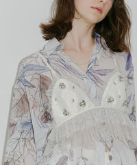 【予約10%OFF】【J1U by LA BELLE ETUDE】ビジュ×レースビスチェ