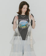 【一部カラー予約】【J1U by LA BELLE ETUDE】シースルーボリュームチュールデザインジレ