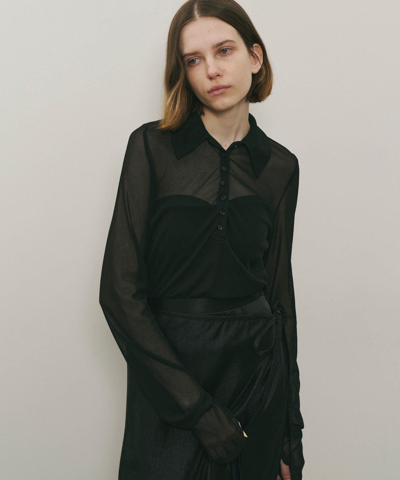 longスリーブシアーポロシャツ – LA BELLE ETUDE online store