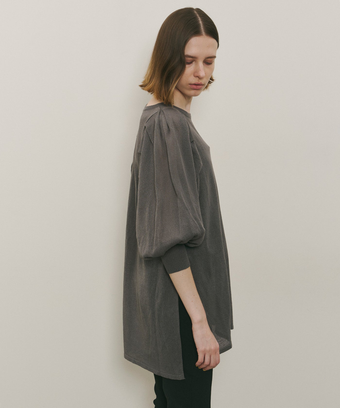 シアーボリュームパフ袖ニット – LA BELLE ETUDE online store