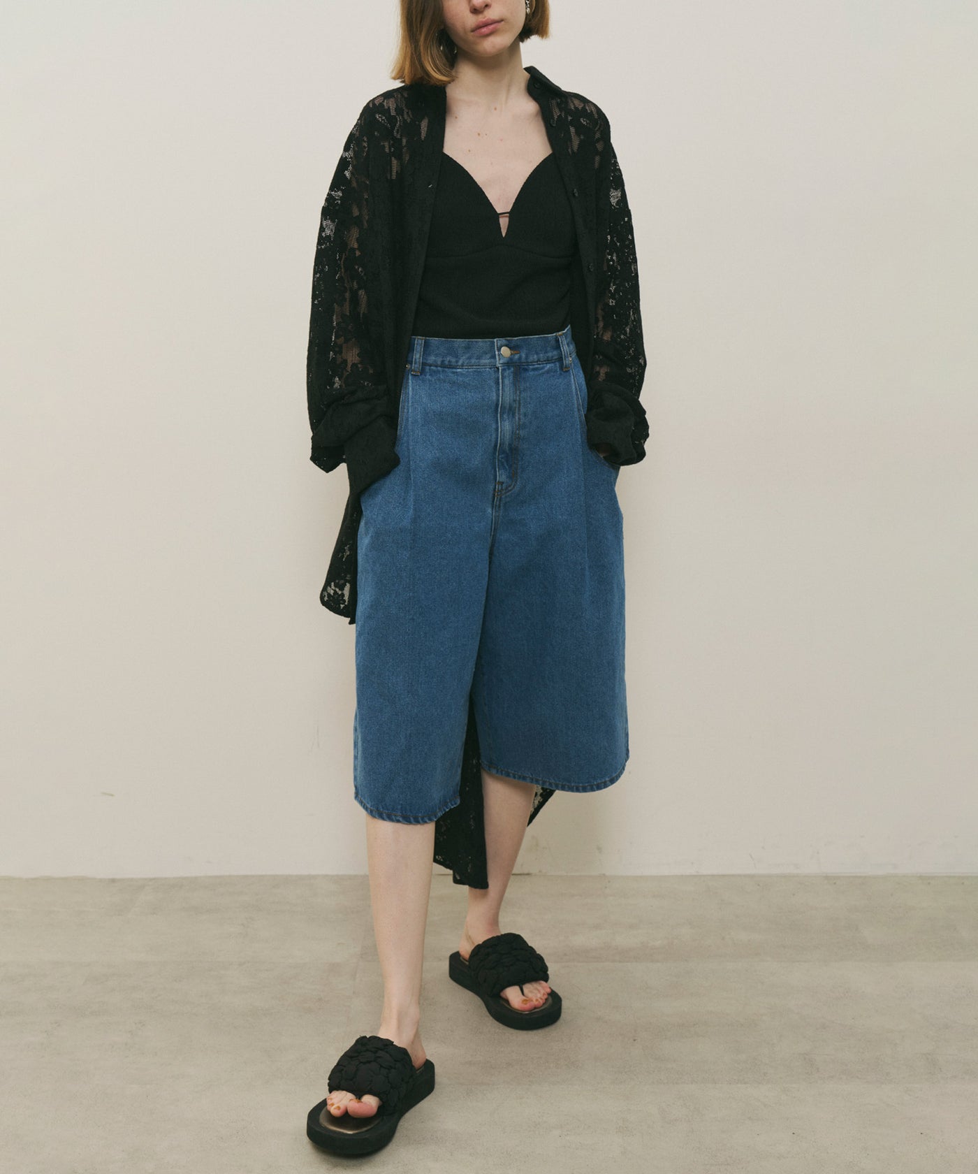 総レースアシンメトリーシャツ – LA BELLE ETUDE online store