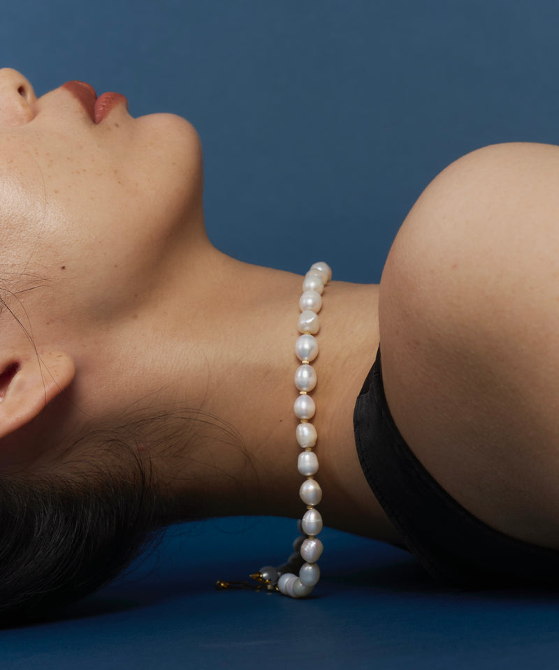 【予約】【loni】Metal Mix Pearl Necklace