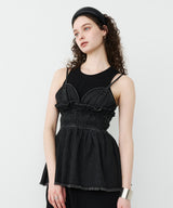 【予約】【room153】デニムラッフルビスチェ