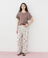 【予約】【room153】エンブロイダリーフラワーリラックスパンツ