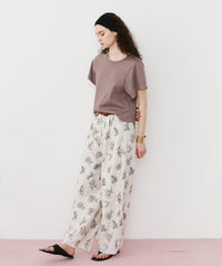 【予約】【room153】エンブロイダリーフラワーリラックスパンツ