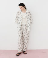 【予約】【room153】エンブロイダリーフラワーリラックスパンツ