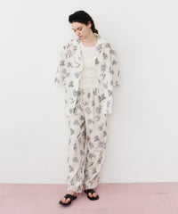 【予約】【room153】エンブロイダリーフラワーリラックスパンツ