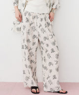 【予約】【room153】エンブロイダリーフラワーリラックスパンツ