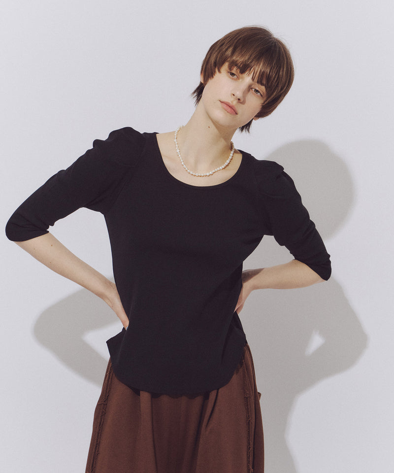 再入荷】ギャザーパフショートスリーブカットソー – LA BELLE ETUDE