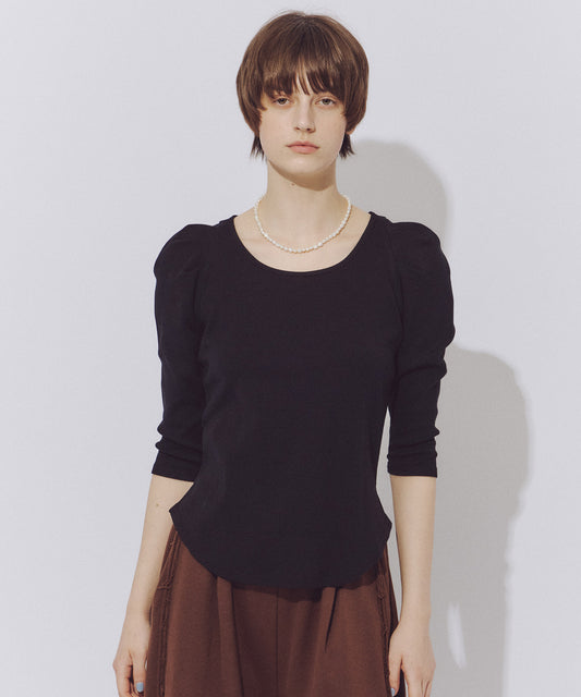 ギャザーパフショートスリーブカットソー