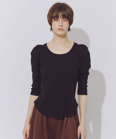 ギャザーパフショートスリーブカットソー