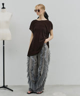 【予約】2wayシアーベロアアシンメトリーTOPS