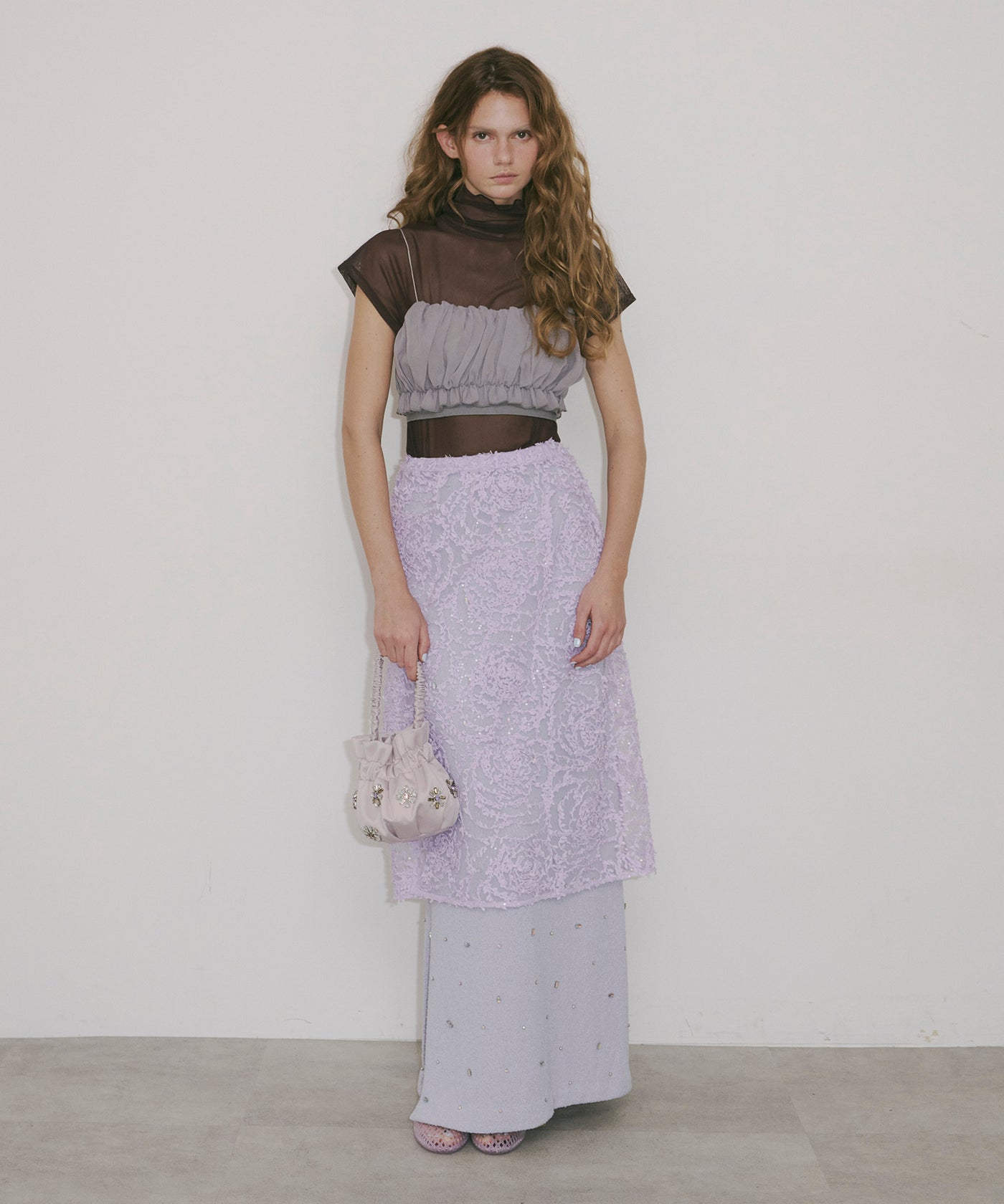 SCULPTOR レースローライズスカート SCULPTOR レースローライズスカート