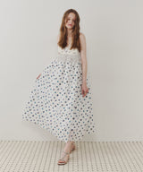 【再入荷】【J1U by LA BELLE ETUDE】シアーフラワージャガードボリュームキャミワンピース