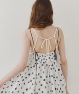 【再入荷】【J1U by LA BELLE ETUDE】シアーフラワージャガードボリュームキャミワンピース