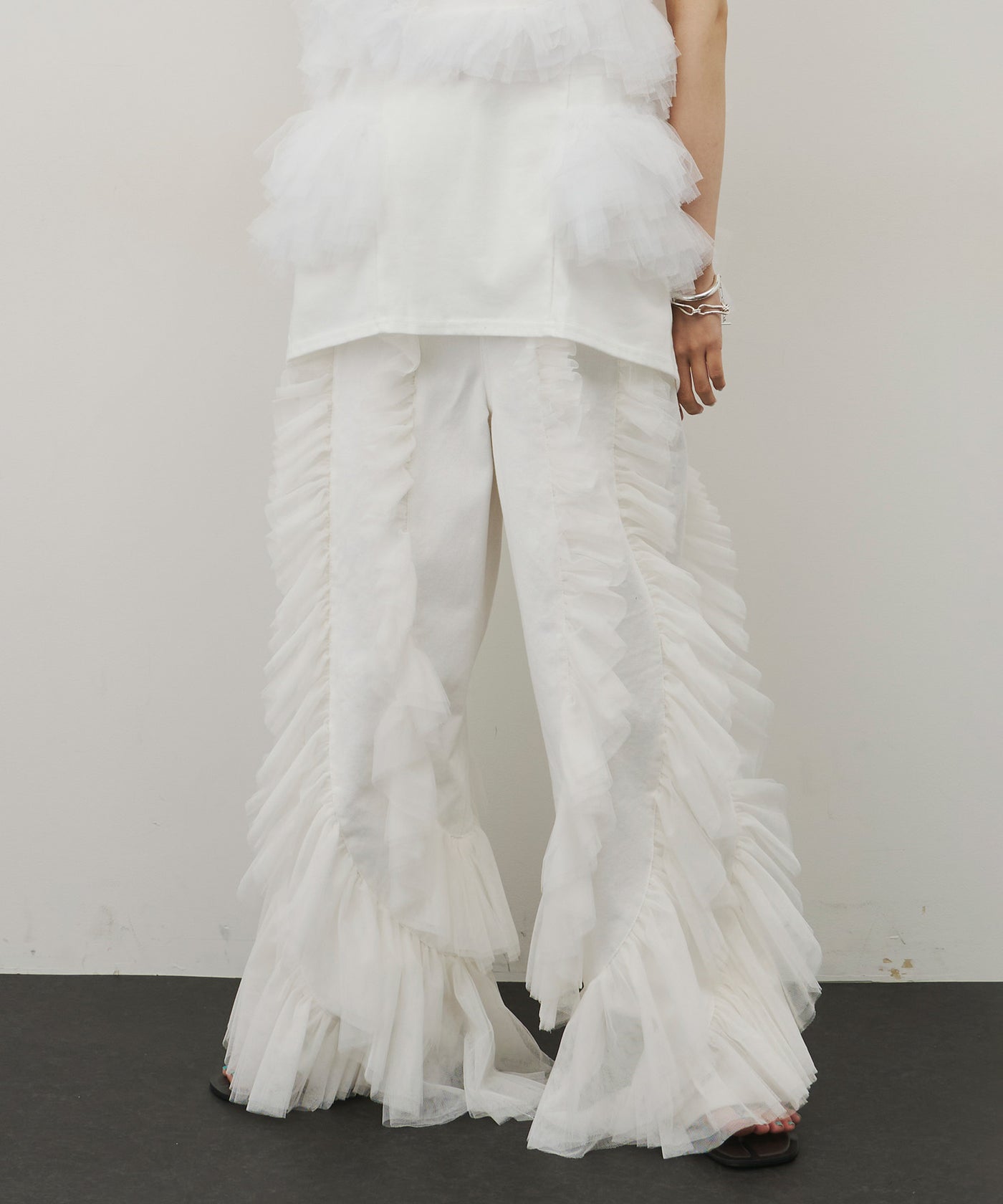 一部カラー予約】デニム×ギャザーチュールパンツ – LA BELLE ETUDE