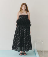 【再入荷】【J1U by LA BELLE ETUDE】シアーフラワージャガードボリュームキャミワンピース
