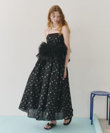【再入荷】【J1U by LA BELLE ETUDE】シアーフラワージャガードボリュームキャミワンピース