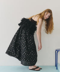 【再入荷】【J1U by LA BELLE ETUDE】シアーフラワージャガードボリュームキャミワンピース