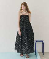 【再入荷】【J1U by LA BELLE ETUDE】シアーフラワージャガードボリュームキャミワンピース