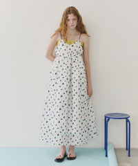 【再入荷】【J1U by LA BELLE ETUDE】シアーフラワージャガードボリュームキャミワンピース