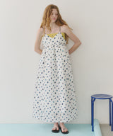 【再入荷】【J1U by LA BELLE ETUDE】シアーフラワージャガードボリュームキャミワンピース