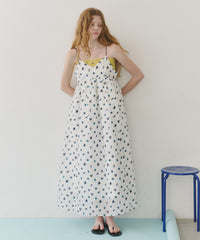 【再入荷】【J1U by LA BELLE ETUDE】シアーフラワージャガードボリュームキャミワンピース