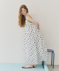 【再入荷】【J1U by LA BELLE ETUDE】シアーフラワージャガードボリュームキャミワンピース