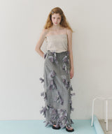 【予約開始待ち】【J1U by LA BELLE ETUDE】many ribbon denim skirt