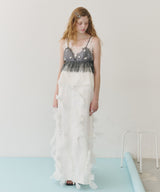 【予約開始待ち】【J1U by LA BELLE ETUDE】many ribbon denim skirt