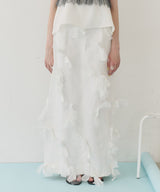 【予約開始待ち】【J1U by LA BELLE ETUDE】many ribbon denim skirt