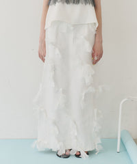 【予約開始待ち】【J1U by LA BELLE ETUDE】many ribbon denim skirt