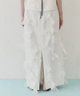 【予約開始待ち】【J1U by LA BELLE ETUDE】many ribbon denim skirt