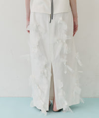 【予約開始待ち】【J1U by LA BELLE ETUDE】many ribbon denim skirt
