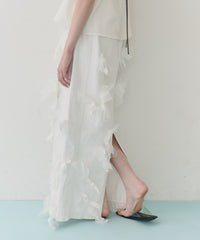 【予約開始待ち】【J1U by LA BELLE ETUDE】many ribbon denim skirt