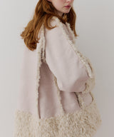 【予約】【J1U by LA BELLE ETUDE】ノーカラームートンライクボンディングコート