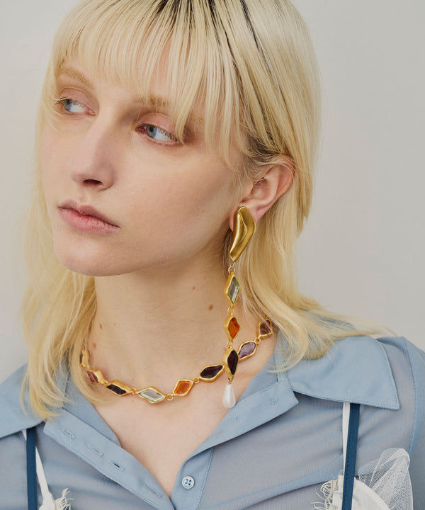 【予約10%OFF】Vintage調オリジナルカラーパーツイヤリング