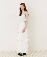 【予約】【J1U by LA BELLE ETUDE】many ribbon denim skirt