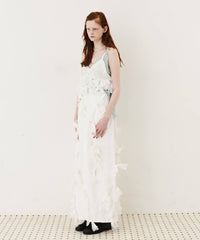 【予約】【J1U by LA BELLE ETUDE】many ribbon denim skirt