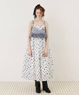 【再入荷】【J1U by LA BELLE ETUDE】シアーフラワージャガードボリュームキャミワンピース